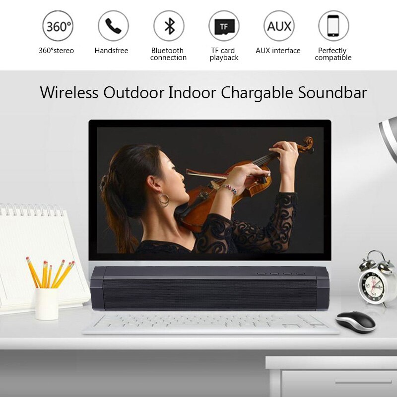 VTIN TOP Wireless Bluetooth 4.1 Speaker Outdoor Indoor Chargable Soundbar Speaker With Lound Stereo Rich Bass Party Speaker