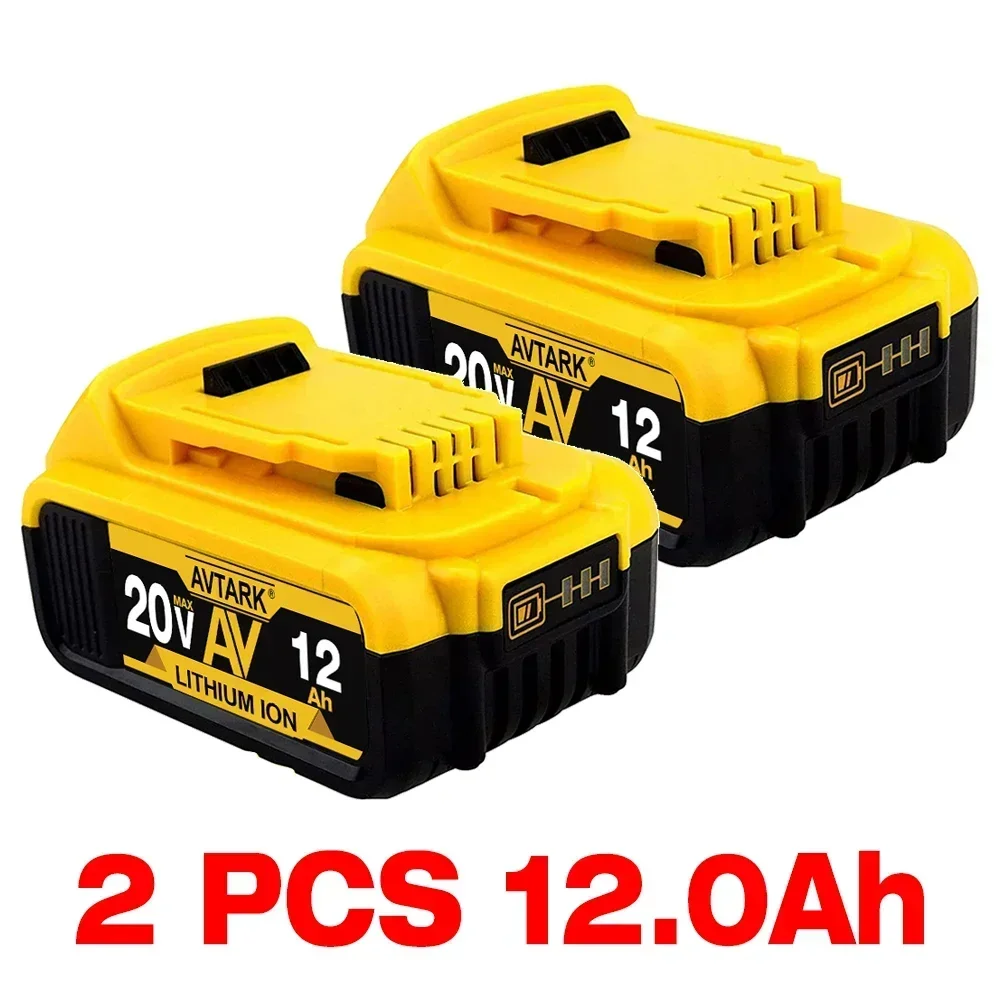 DCB200 20V Akku kompatibel mit Dewalt Power Tools 18V 12Ah wiederaufladbare Elektrowerkzeug-Lithiumbatterien 20V 18Volt 18V 12Ah: RED