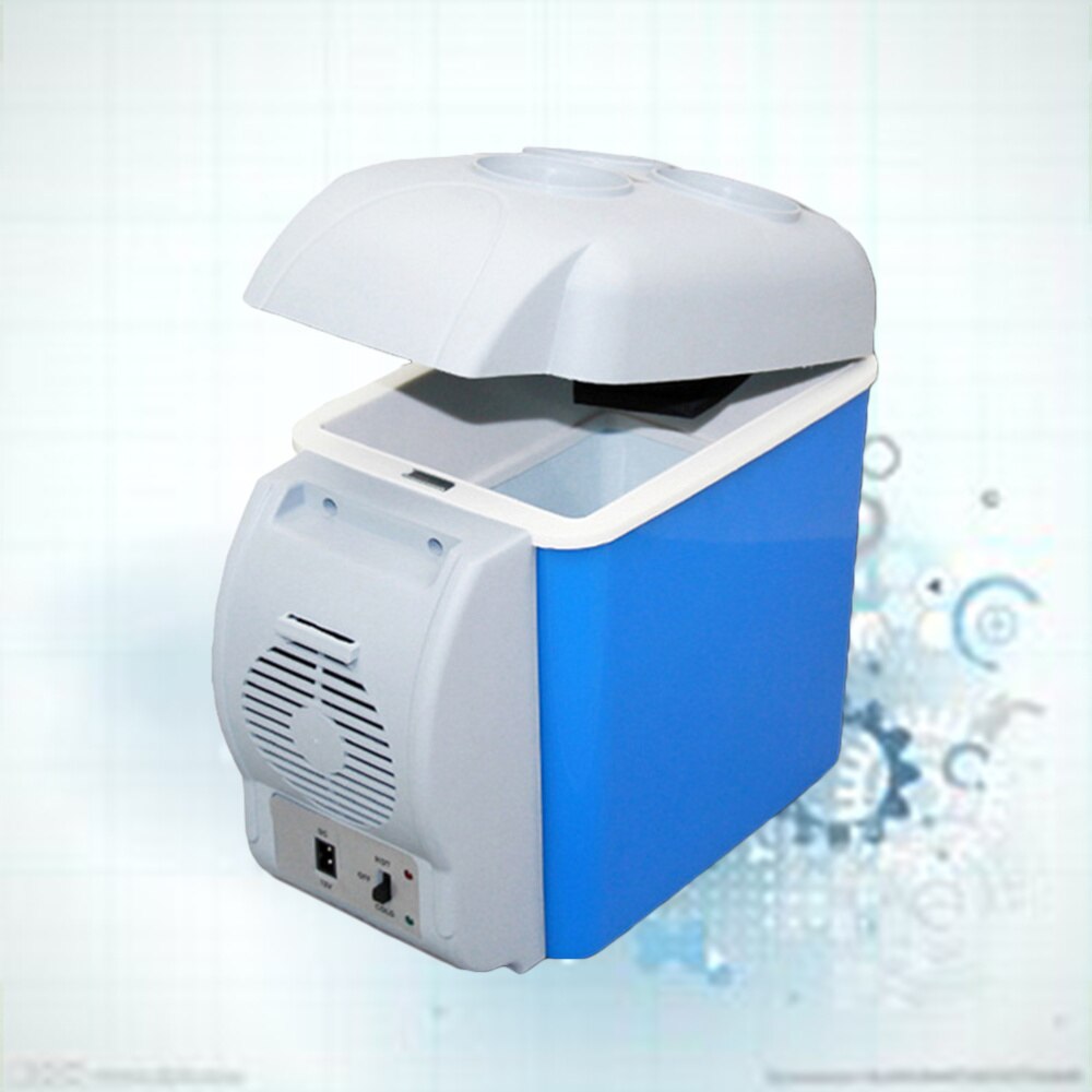12V 7.5L Mini Car Fridge Cooler and Warmer Box (Blue)