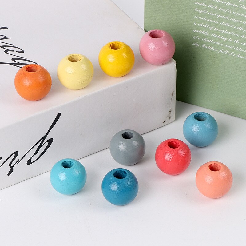 Optioneel Houten Kralen Speelgoed Oceaan Vis Verkeer Digitale Brief Groente Fruit Monterssori Educatief Spel Baby Vroeg Leren: 10pcs beads