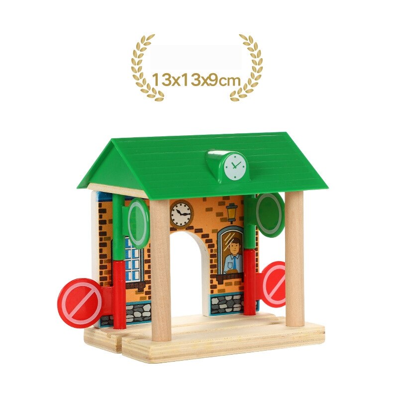 Houten Trein Spoor Accessoires Kinderen Speelgoed Trein Houten Trein Scène Model Voor Kinderen