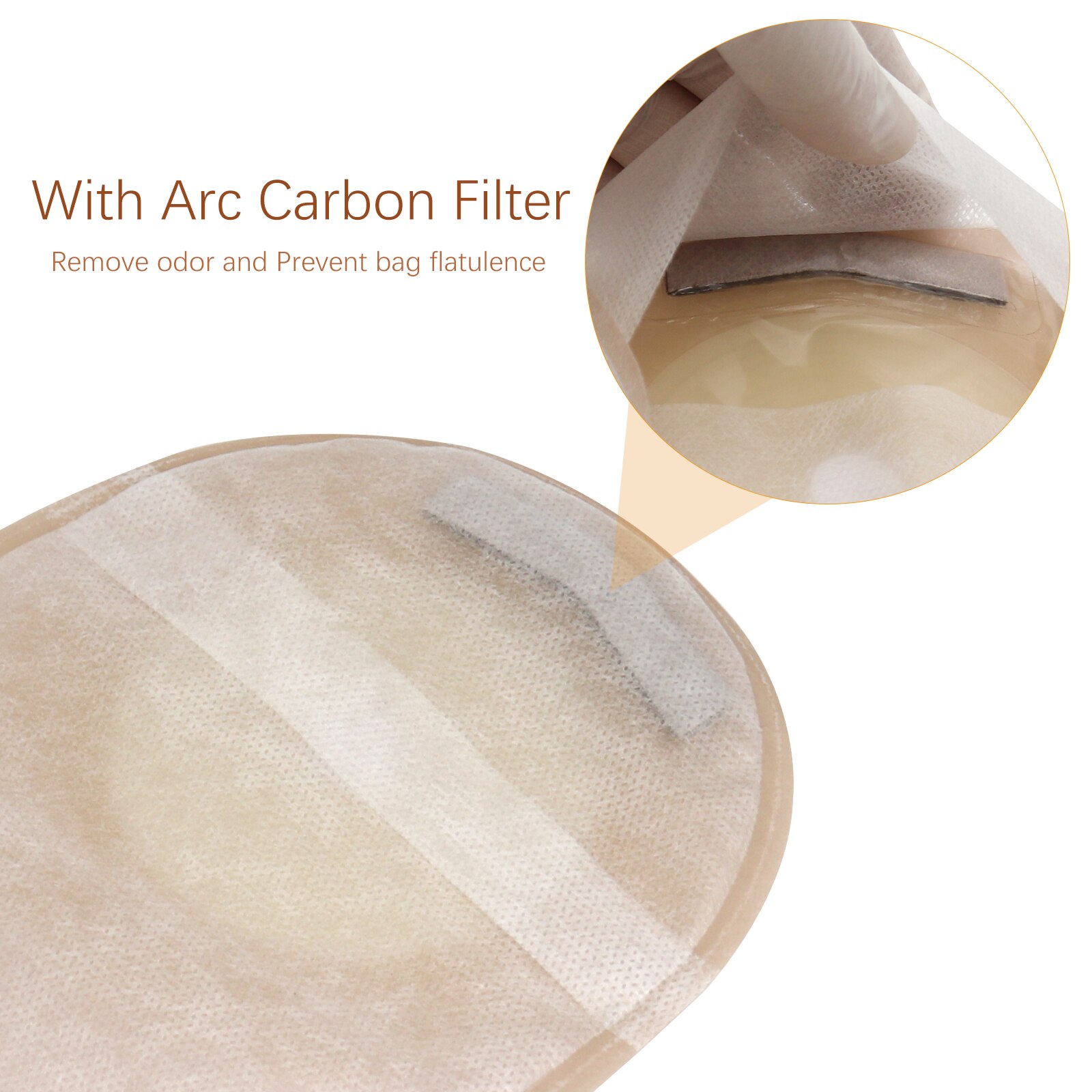 20 Pcs Colostomy Bags with Carbon Filter Disposable Noleak Stoma Bag