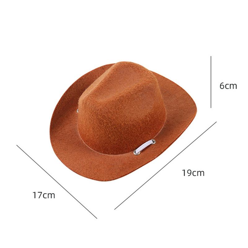 1Pc Effen Kleur Pet Hoed Universele Hond Kat Hoed Party Puppy Cowboyhoed Verstelbare Touw Decoratieve Hoed Cosplay foto Prop: Default Title