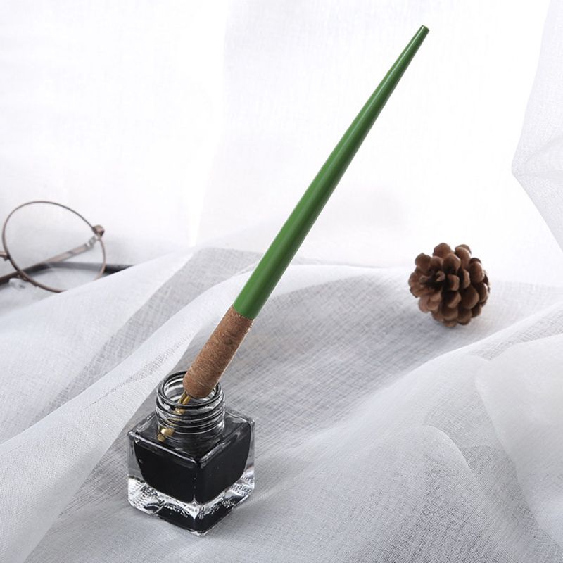 Wood Craft Script Antique Dip Pen Oblique Calligraphy Pen Holder Ink Calligraphy Tools K92C