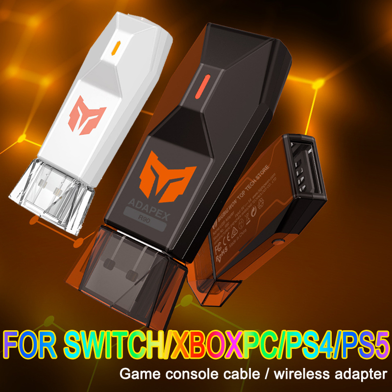 R90 R100 Profi USB Empfänger kabellos Adapter für PS4 PS5 Xbox Serie Schalter Regler Bluetooth Adapter Gamepad Konverter