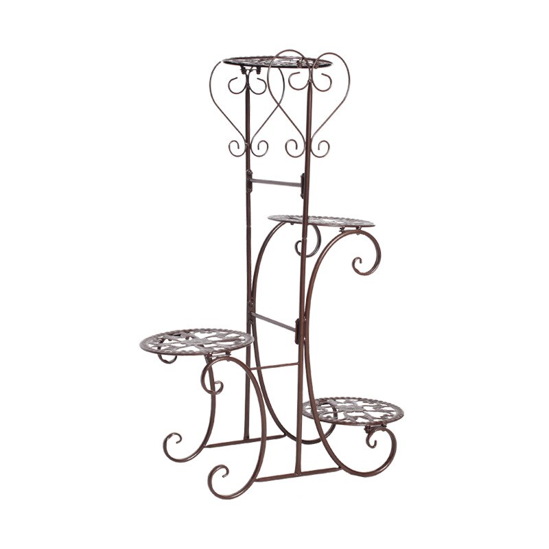 Binnen prachtige bonsai set bloemenlijst traditioneel smeedijzer fijn fijn scandinavisch metaal eenvoudig grond bloemenlijst: Donkerbruin