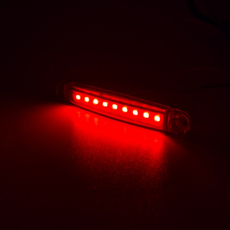 30pcs 9 LED Side Marker Brake Indicator Lamp Warning Light Clearance Auto Car Bus UTE Trailer Truck Lorry Caravan 12V 24V Red