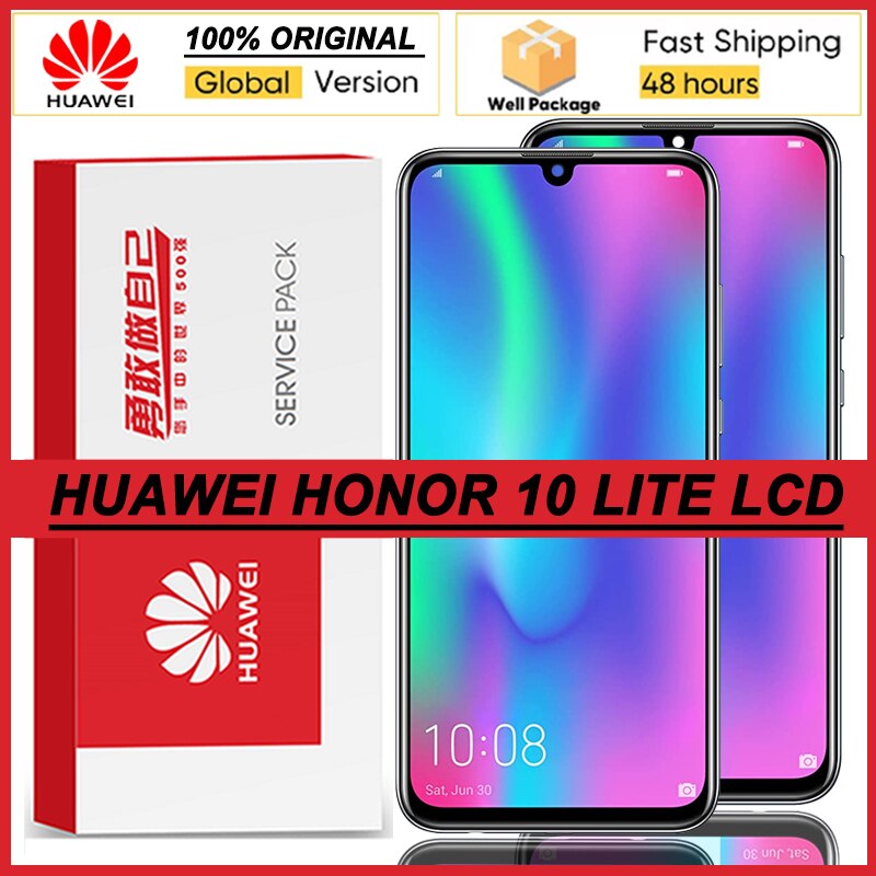 Écran tactile LCD avec châssis, 100% pouces, pour Huawei Honor 10 Lite Honor 10i 6.21 HRY-LX1 HRY-LX2, HRY-LX1T Original