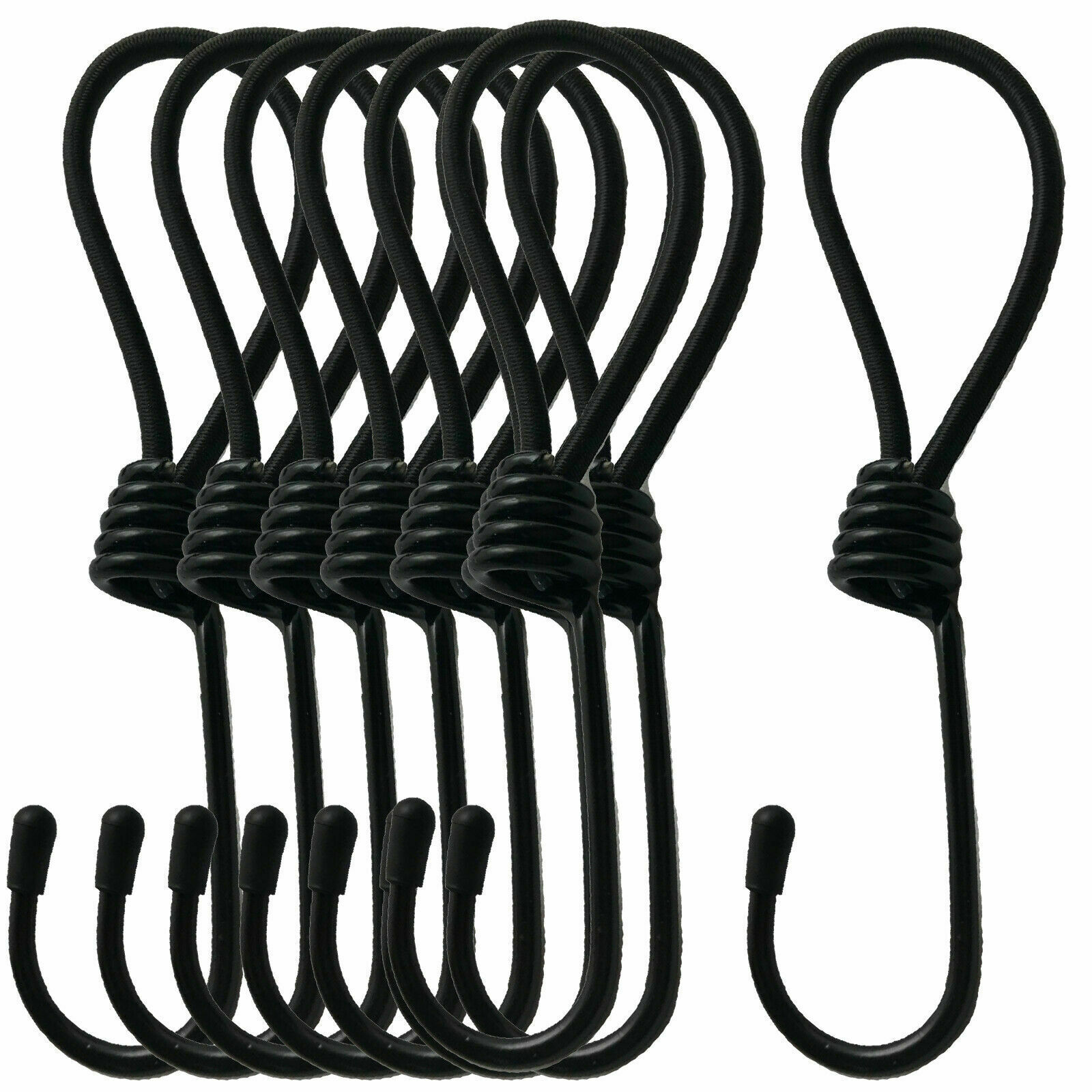 8 stk 6 &quot; elastisk krok strikk løkke ledning binde ned stropp wire fix baldakin presenning telt