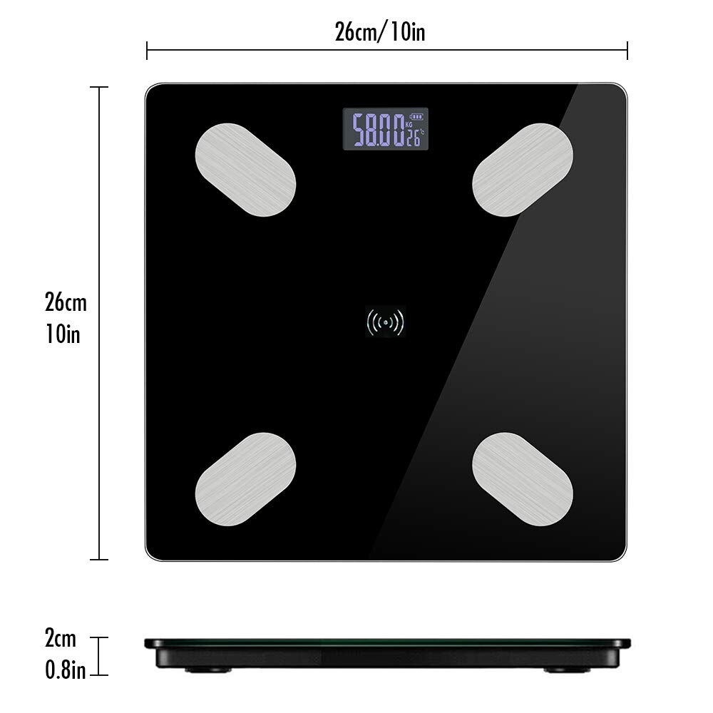 Body Fat Scale Smart Bluetooth Bathroom Weight Scale Health Monitoring Wireless Digital BMI Body Composition Analyzer