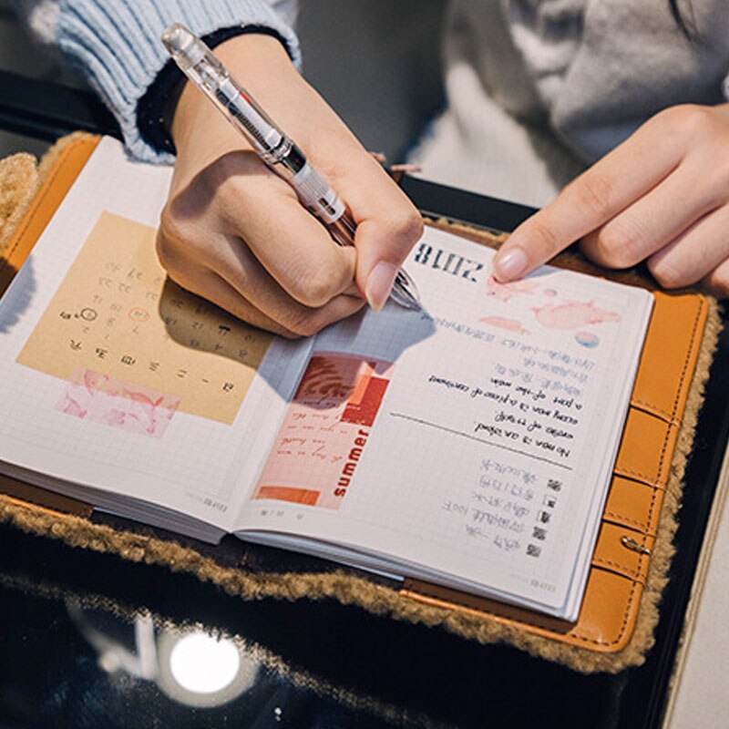 Kinbor Cashmere Cover Notebook Cute Bear A5 Handbook Diary A6 Student Notepad Ins Cute Wind Notebook Hand Book