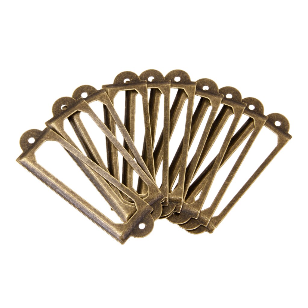 50Pcs Office Bibliotheek Bestand Ladeblok Card Tag Label Houder Metalen Frame: c