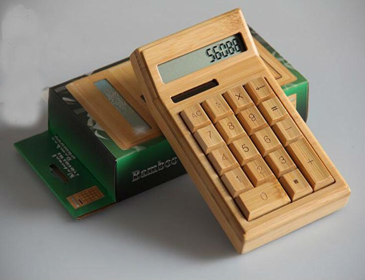 Bambus sol regnemaskine søde gamle træprodukter, chef finansielle kontor papirvarer: 1