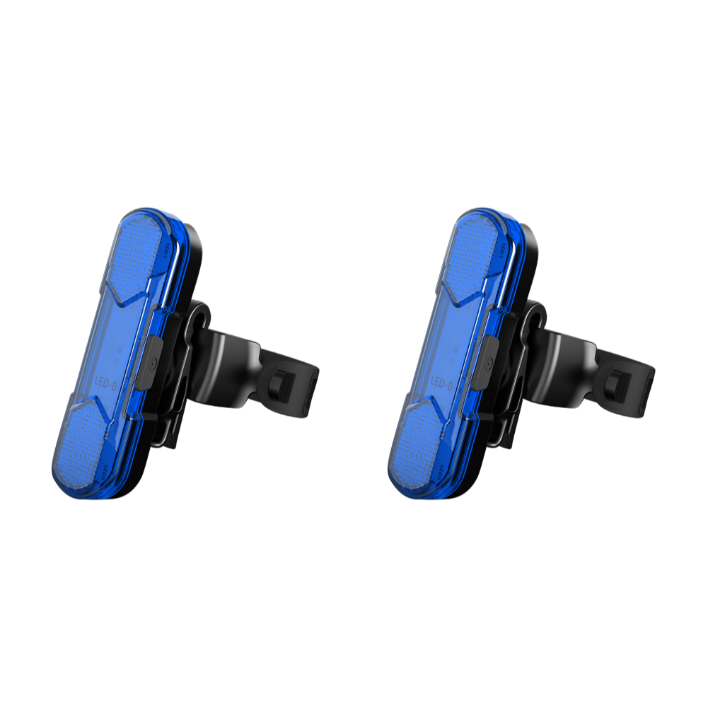 1-5 stk. cykelbaglygte usb genopladelig rød/blå/hvid led cykelsadelpind baglygte til natkørsel sikkerhedsadvarselslys: Lilla