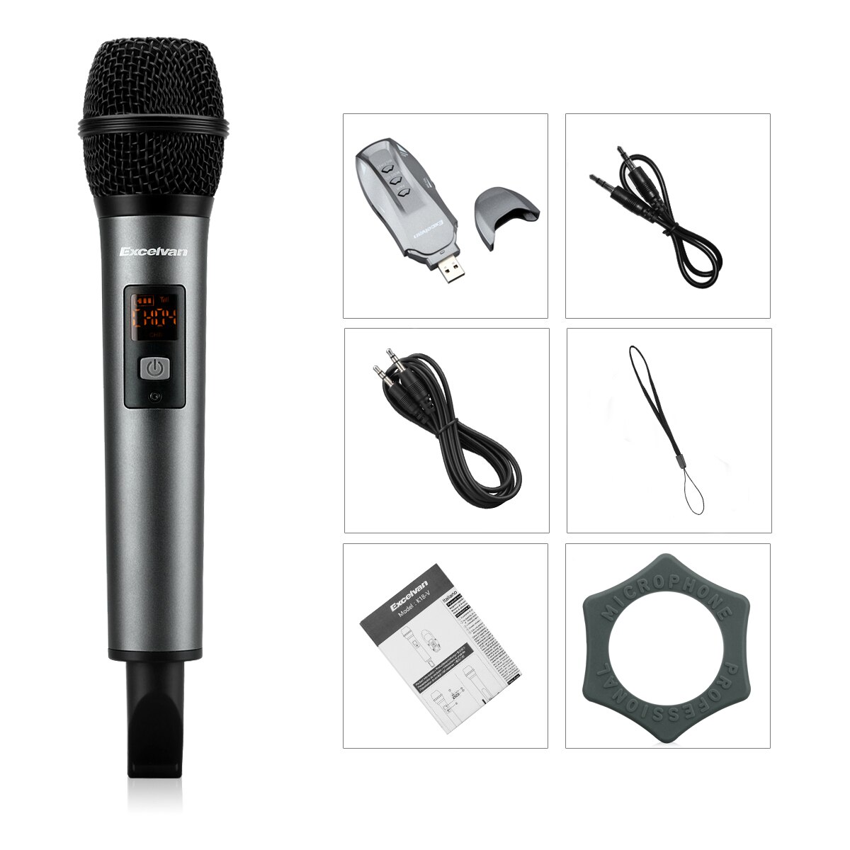 Micrófono inalámbrico Bluetooth de excelente van K18V con aplicación de soporte de Receptor para conferencia de entretenimiento en casa
