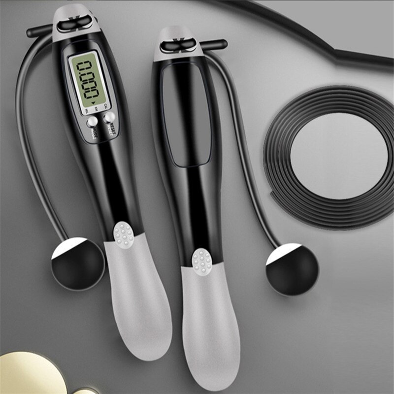 Cuerda de saltar electrónica inalámbrica para gimnasio, comba inteligente para Fitness, Crossfit, con pantalla LCD, contador de salto de velocidad
