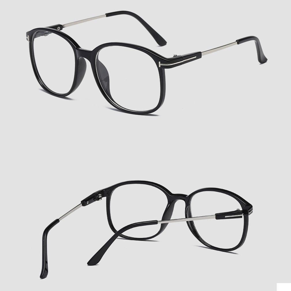 Unisex retro anti-blue light glasses PC Multi-layer coating High light transmittance Reflection Filter blue light: Black