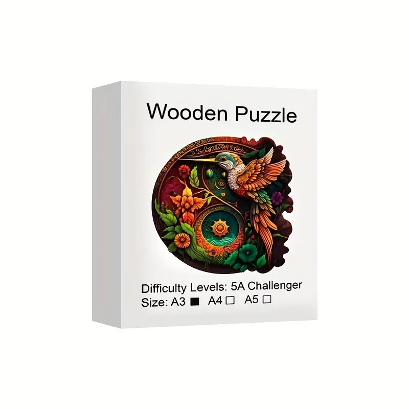 Bird Wooden Puzzle for Adults, Uniquely Irregular Animal Shaped Wooden Jigsaw Puzzles Stress Relief Toys, Best Christmas