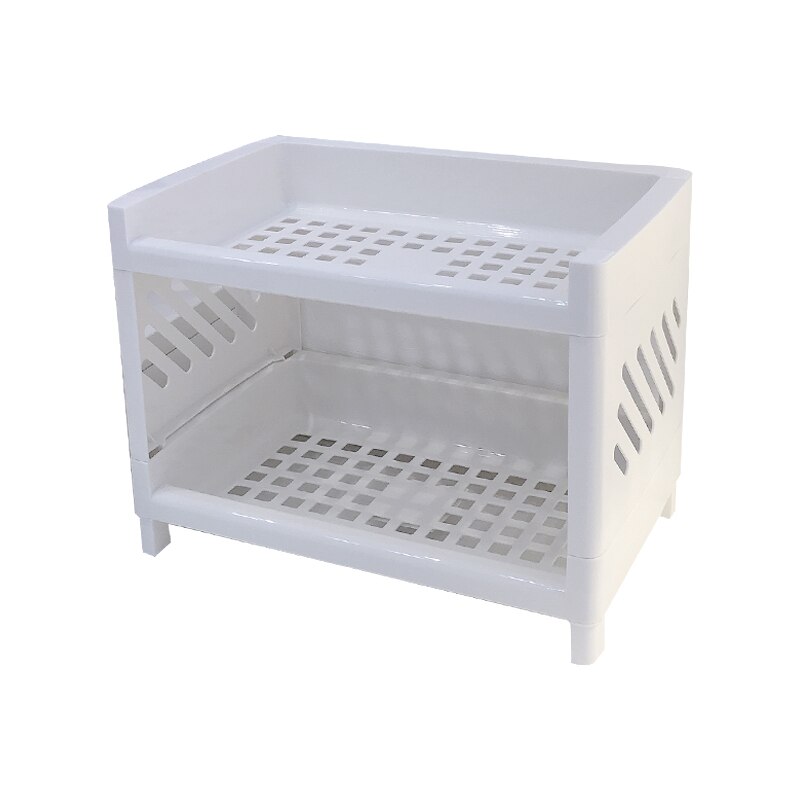 Two Layers White Plastic File Document Tray Cosmetic Rack Pencil Pen Sundries Mesh Book Shelf Holder Office Stationery Organizer