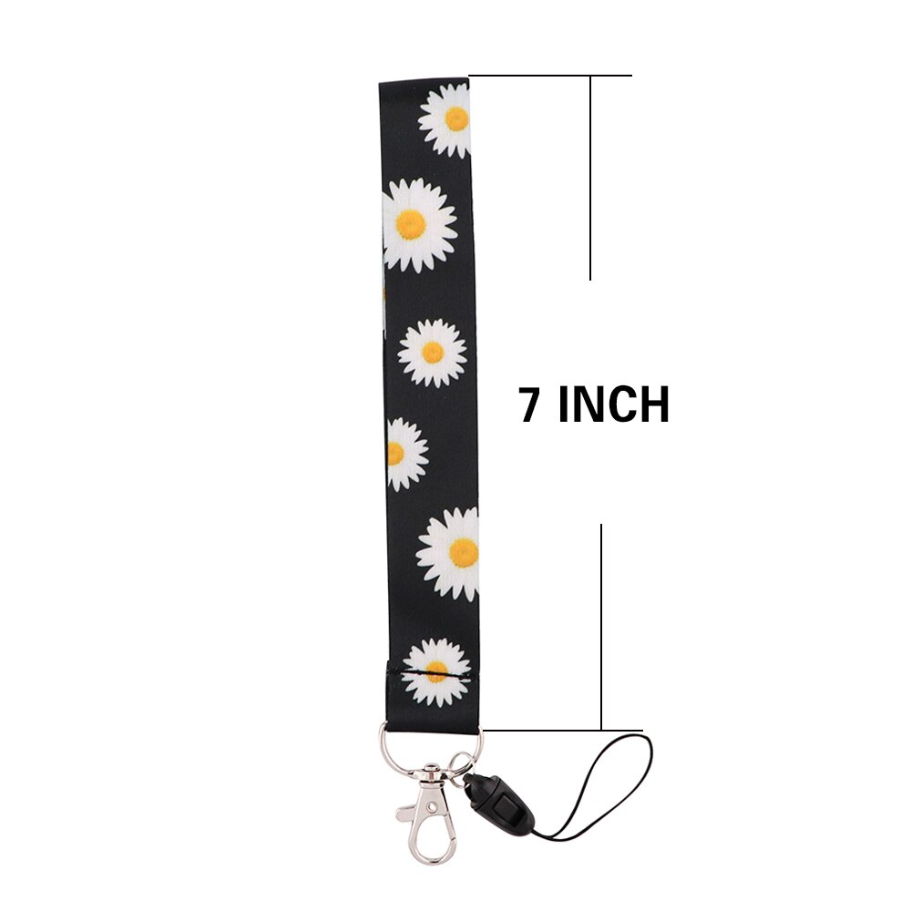 PC3496 Zonnebloemen Hond Poot Monarch Vlinder Schilderen Kunst Sleutelhanger Lanyard Neck Strap Voor Telefoon Keys Id Kaart Korte lanyard: 1