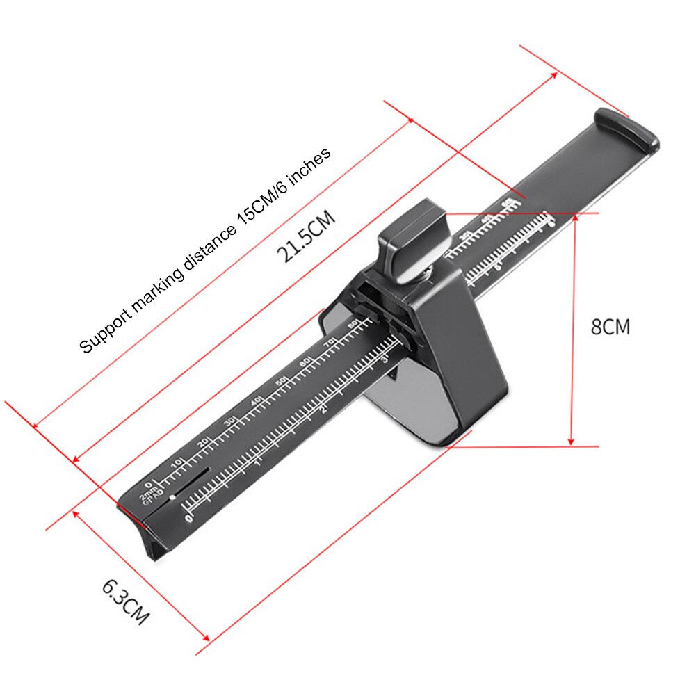 Woodworking Scriber ruler Parallel Line Drawing Tool plastic Measuring gauge DIY Carpenter Woodworking Scribe Tools