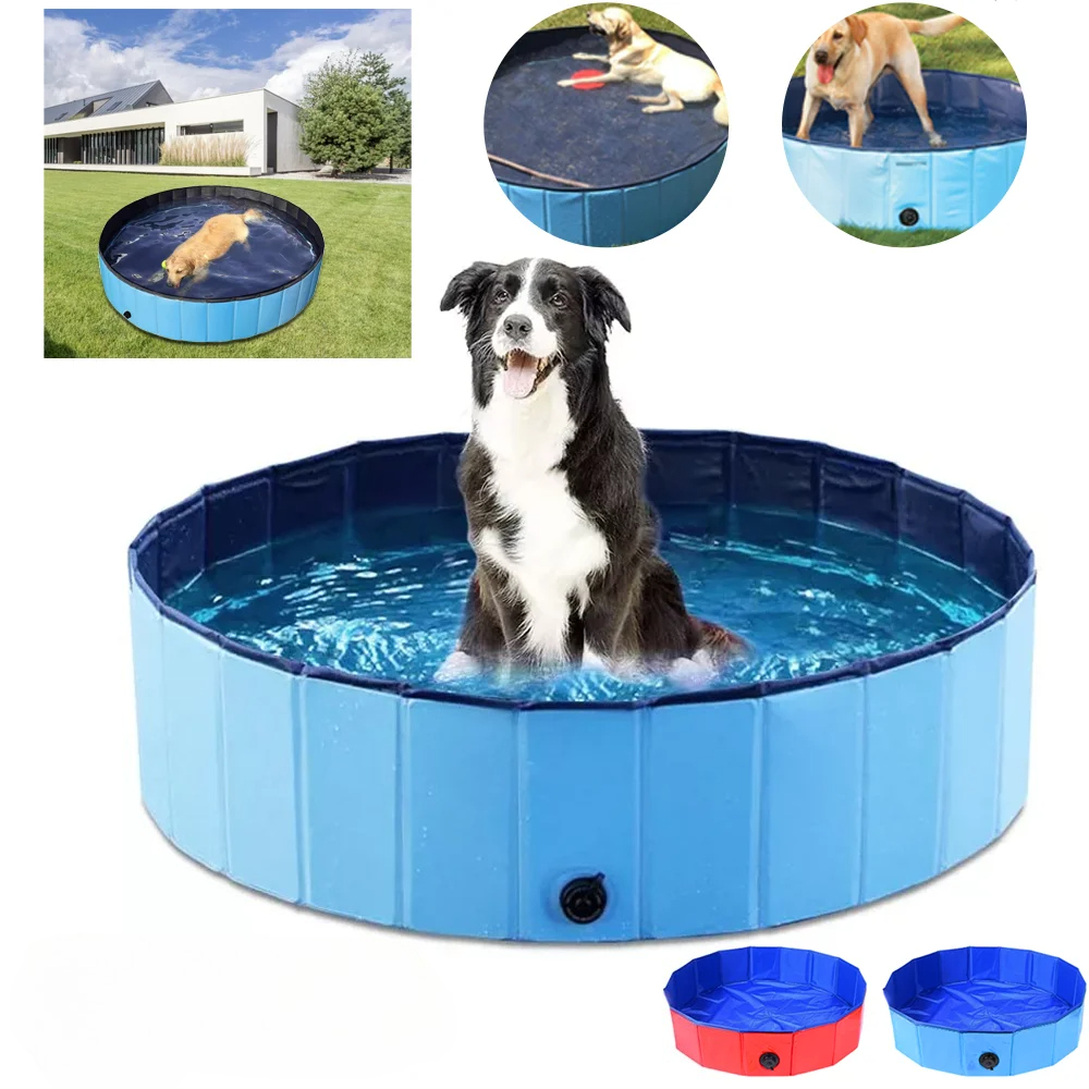 Pet Pool Portable Swimming Tub Foldable Dog Bath Foldable Pet Bathing Tub Dog Bathtub Outdoor Indoor Collapsible Bathing Pool