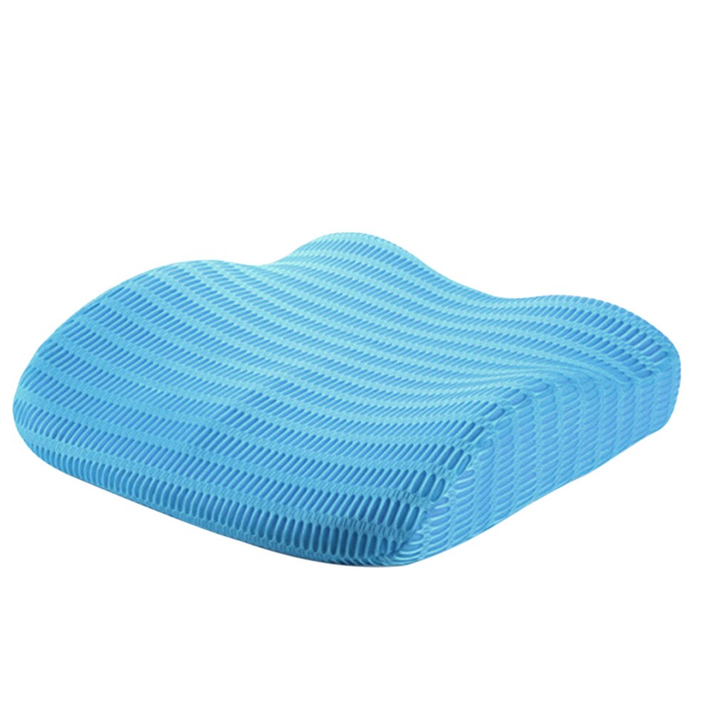Almohada de respaldo, cojín para asiento de cadera, cojines para asiento Lumbar, cojín para cintura, cojín de masaje, almohada de vuelo compacta, almohadas de viaje: Azul