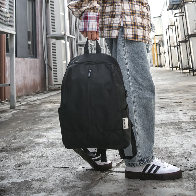 Nylon hommes sac à dos noir ordinateur portable unisexe étudiant école collège sac à dos pour hommes sac Nylon femmes sac à dos noir adolescents sac à dos