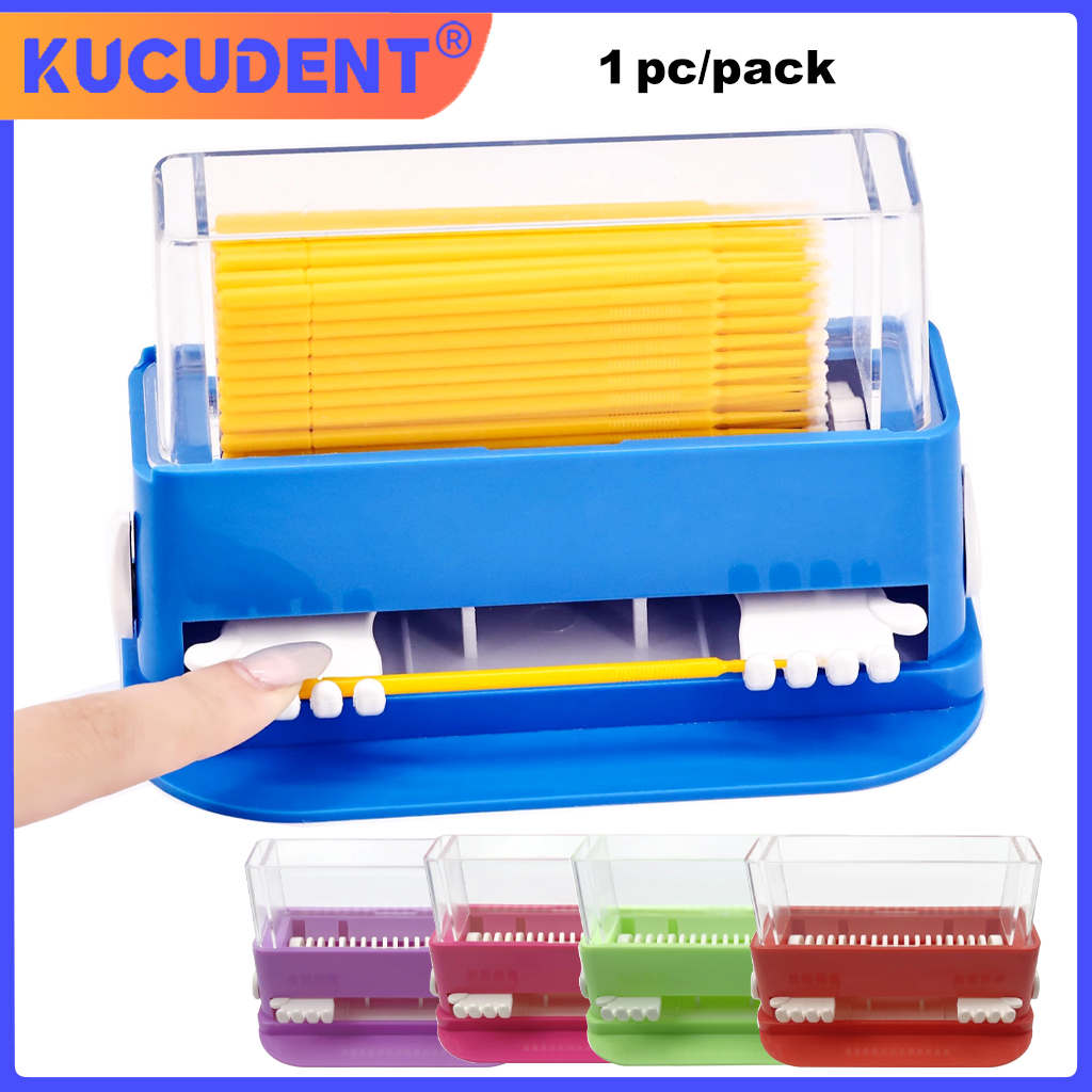 Zahn Mikro Applikator Spender Container fallen Einweg Baumwolle Spitze Pinsel Stock Lagerung Kasten Zahnmedizin Mikro Applikator Kasten