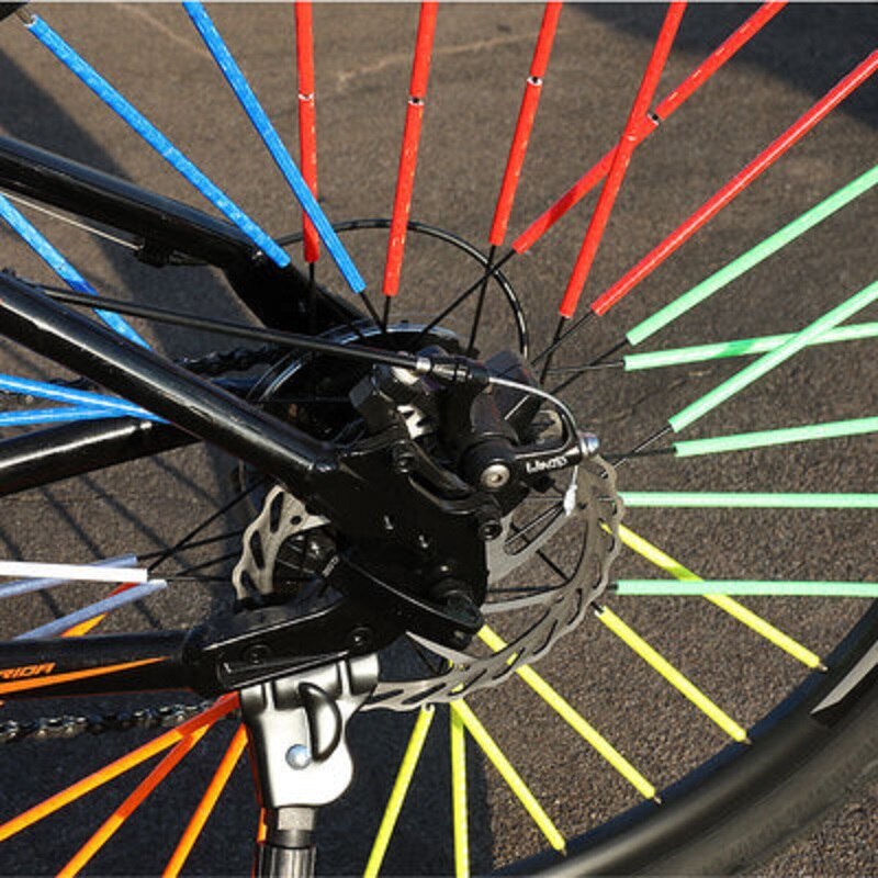 12 Pcs/set Bike Wheel Light Bicycle Reflector DIY Wheel Spoke Protector Covers MTB Bicycle Decoration Bicycle Accessories