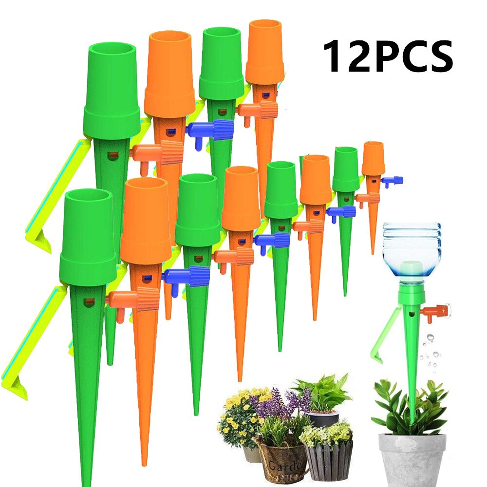 Automatic Drip Irrigation Watering System Dripper Spike Kits Garden Household Plant Flower Automatic Waterer Drippers Mist Tool: Yellow