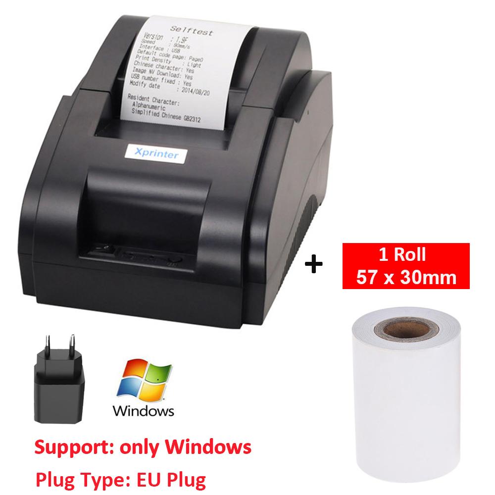 XP-58IIH 58mm Thermische Erhalt Rechnung Drucker USB maschine Restaurant POS Drucker für Fenster, oder Android und IOS: EU Stecker einstellen-1
