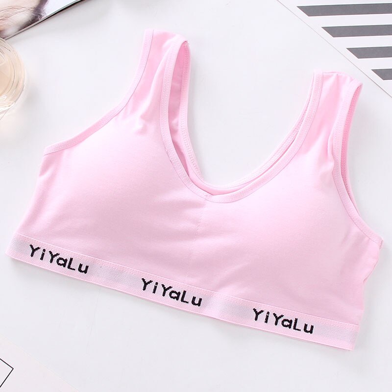 Fille formation lin doux Brassiere Sport fille soutiens-gorge pour ado filles lettre enfants Topic pour adolescents gilet