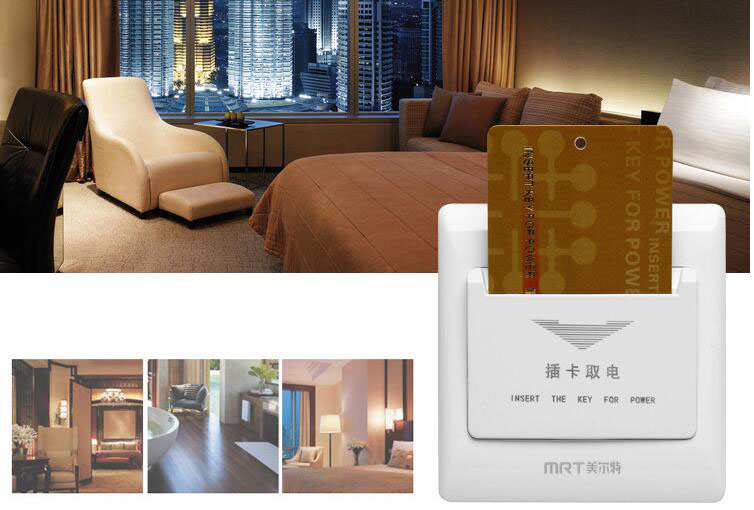 Hotel Energy Saving Switch Arbitrary card Insert for power two lines without time delay 220V 4400W 20A power socket