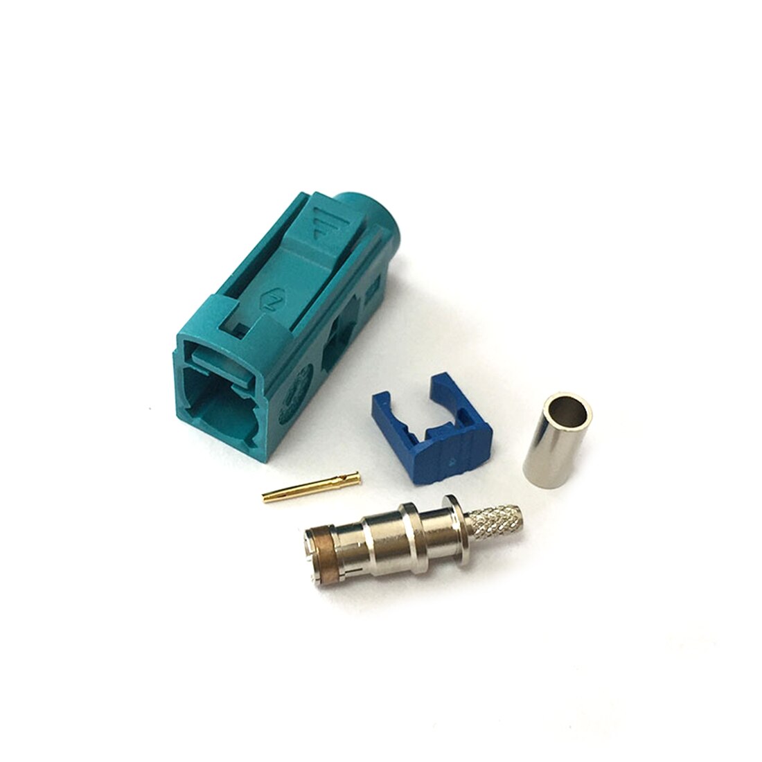 1Pc Rf Fakra Z Vrouwelijke 5021 Connector Water Blauw Smb Crimp Voor RG316 RG174 LMR100 Kabel Voor Neutral Codering