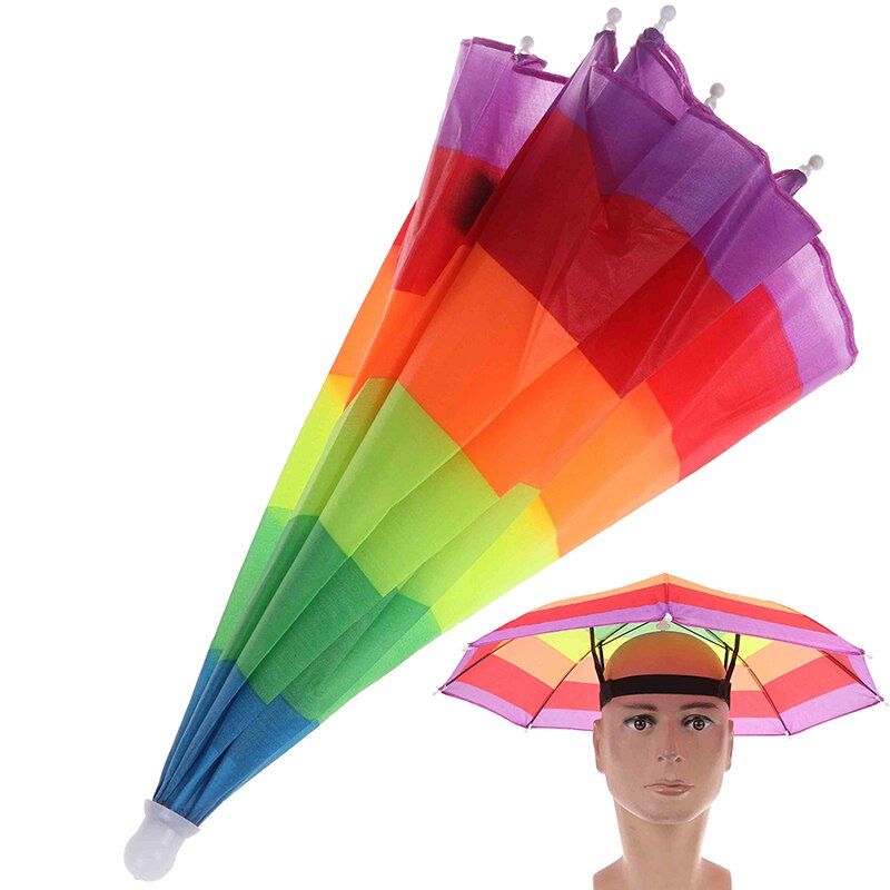 Sombrilla plegable sombrilla sombrero de pesca gorra para deportes al aire libre sombrilla sombrero de senderismo Camping sombreros de cabeza: 2