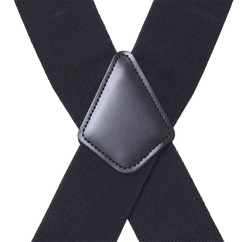 Bretelles longues de 120cm pour hommes, grandes tailles, dos X, pinces solides, largeur de 5cm