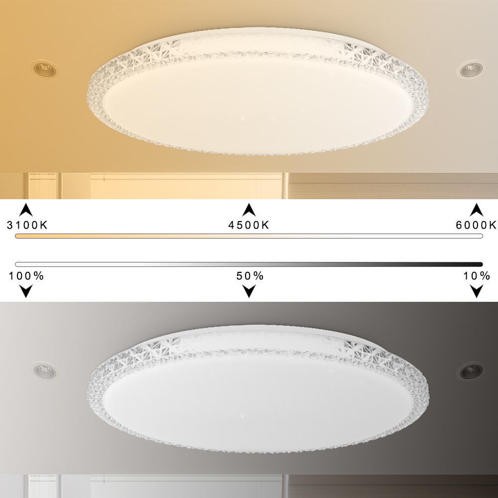 Smart LED Ceiling Light Lamp Brightness Dimmable 24W AC110V/220V For Bedroom Living Room Modern Ultra Thin Ceiling Light Lamp
