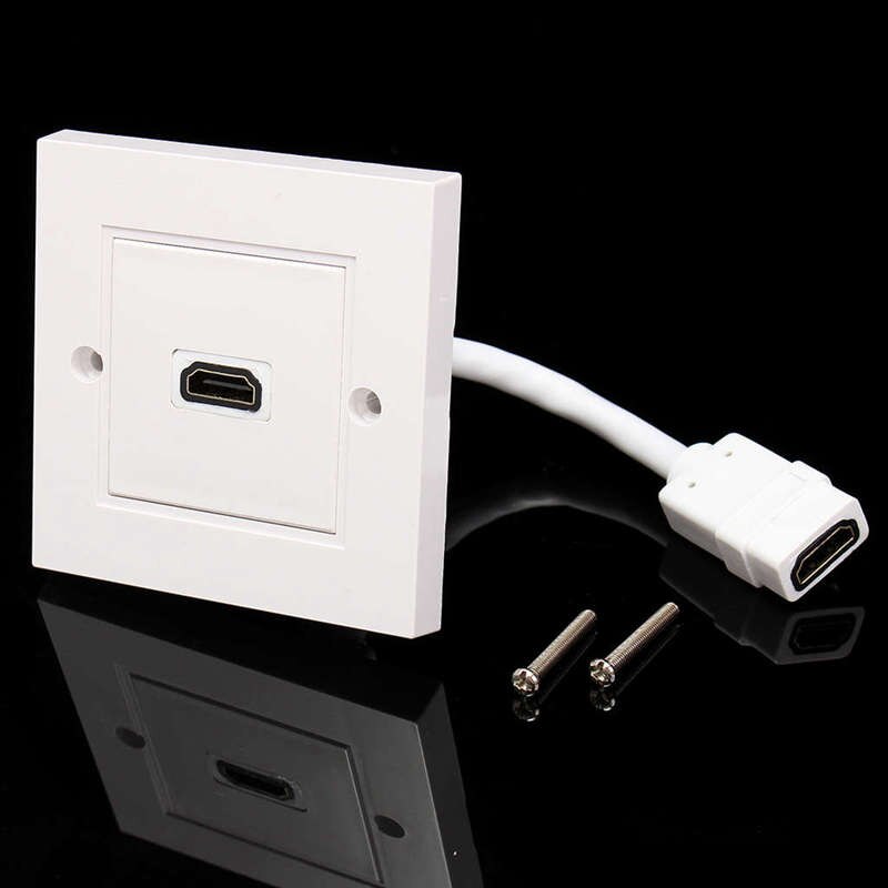 Uk Socket Port Hd Hdmi Wall Panel British With Short Cable Video Plug Charger Electrical Socket