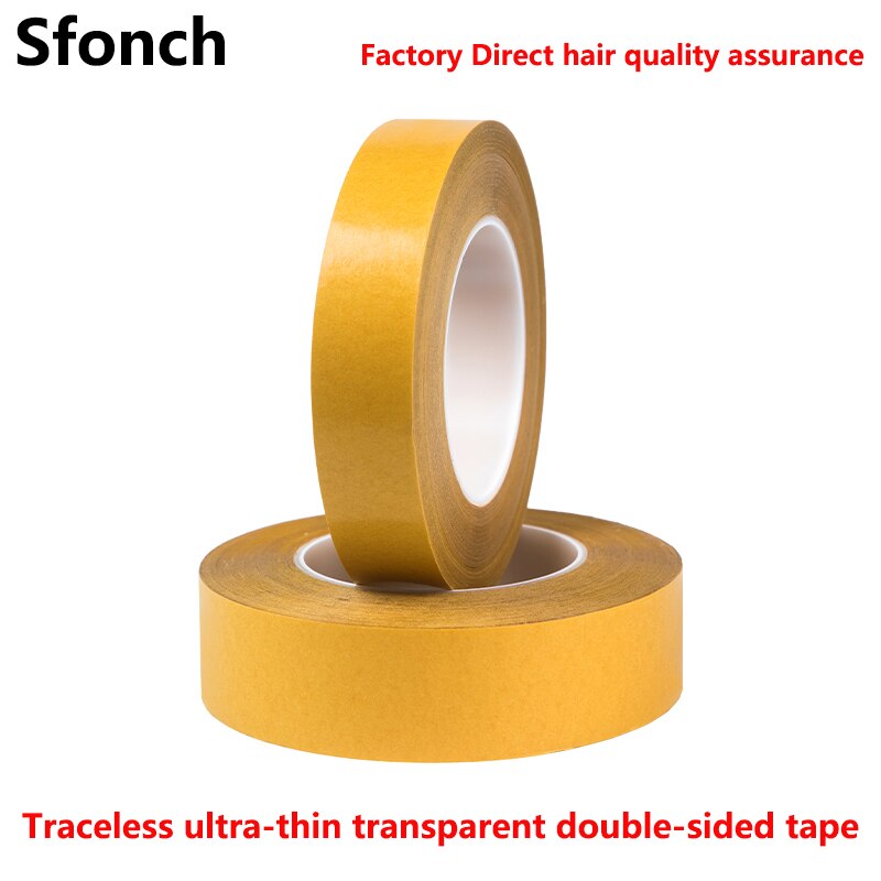 Sfonch-Cinta de doble cara ultrafina, transparente, fuerte, sin marcar, PET, resistente al agua, de alta temperatura