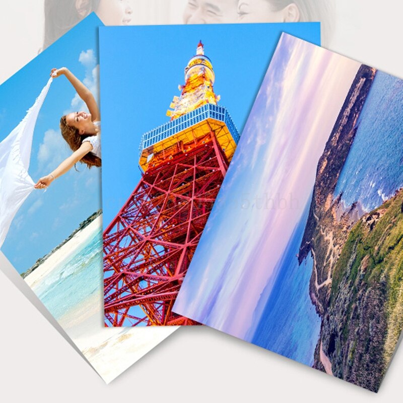 20 Sheet High Glossy 4R 4x6 Photo Paper Apply to Inkjet Printer Ideal for Photographic Colorful Graphics Output