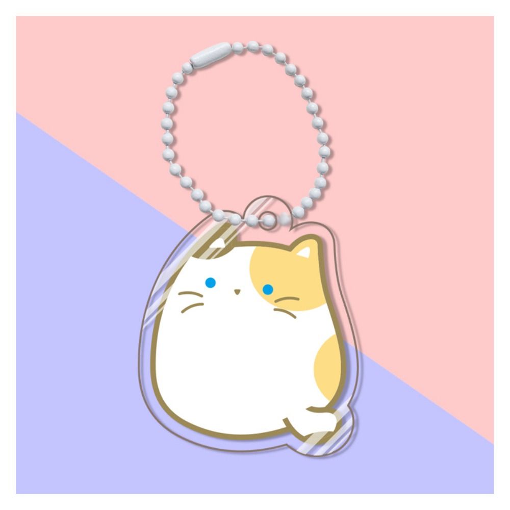 Kawaii Orange Cat Siamese Cat Keychain Calico Cat Ginger Cat Kitty Pendant Cute Acrylic Cat Keyring Couple: green