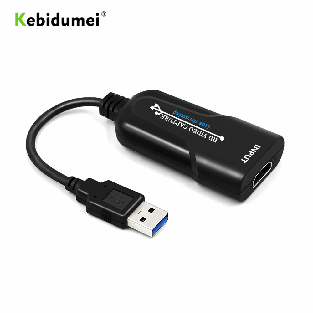 kebidumei USB 3.0 Video Capture Card Support HD 1080p 60fps Recording Convenient Compact HDMI To USB Game Capture Card