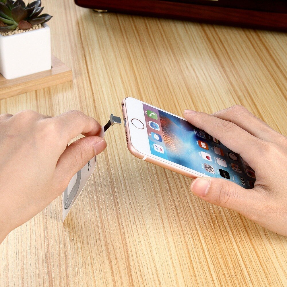 per Andriod tipo C Qi caricabatterie senza fili ricevitore pad bobina per Iphone 5 5s Se 6 6s 6splus 7 più tappetino adattatore di ricarica senza fili
