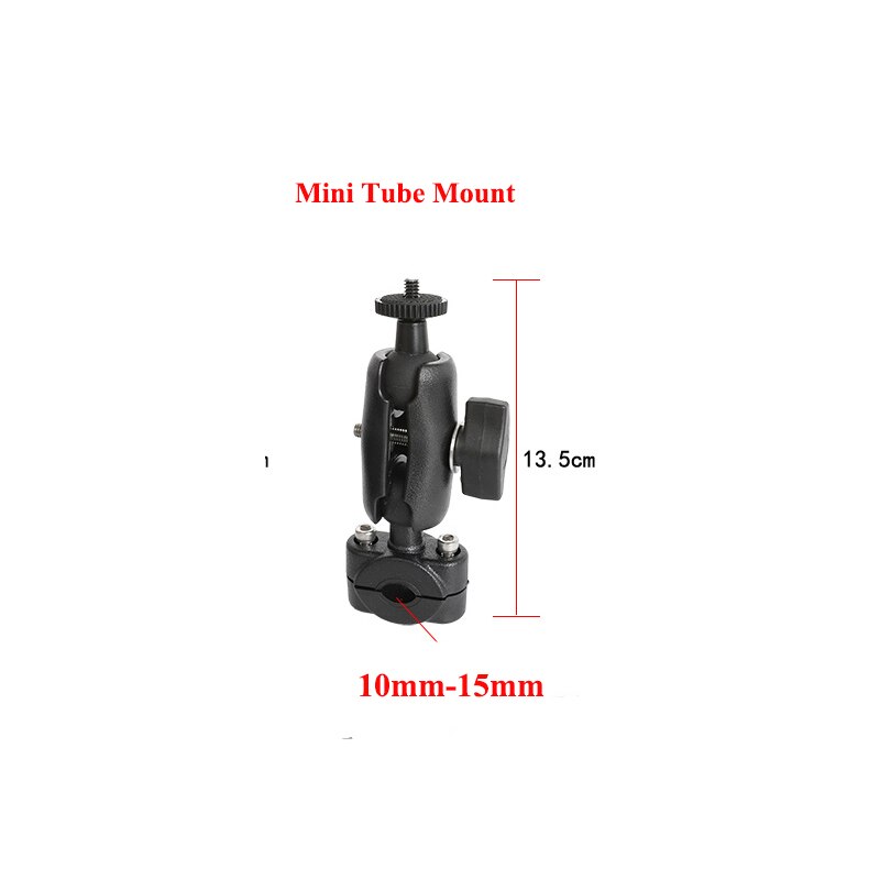 För gopro tillbehör motorcykel fäste fäste backspegel supporter cykel styre ride för gopro hero sjcam xiaomi yi dji: Minirörsfäste / Lång typ