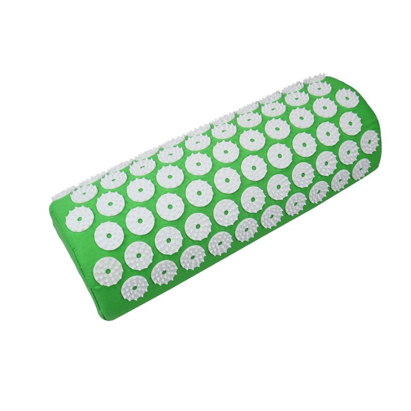 Cojín de acupuntura para aliviar el estrés, colchoneta de acupresión para el dolor de espalda/almohada, estera de masaje de Punta rosa, masaje y relajación: green pillow