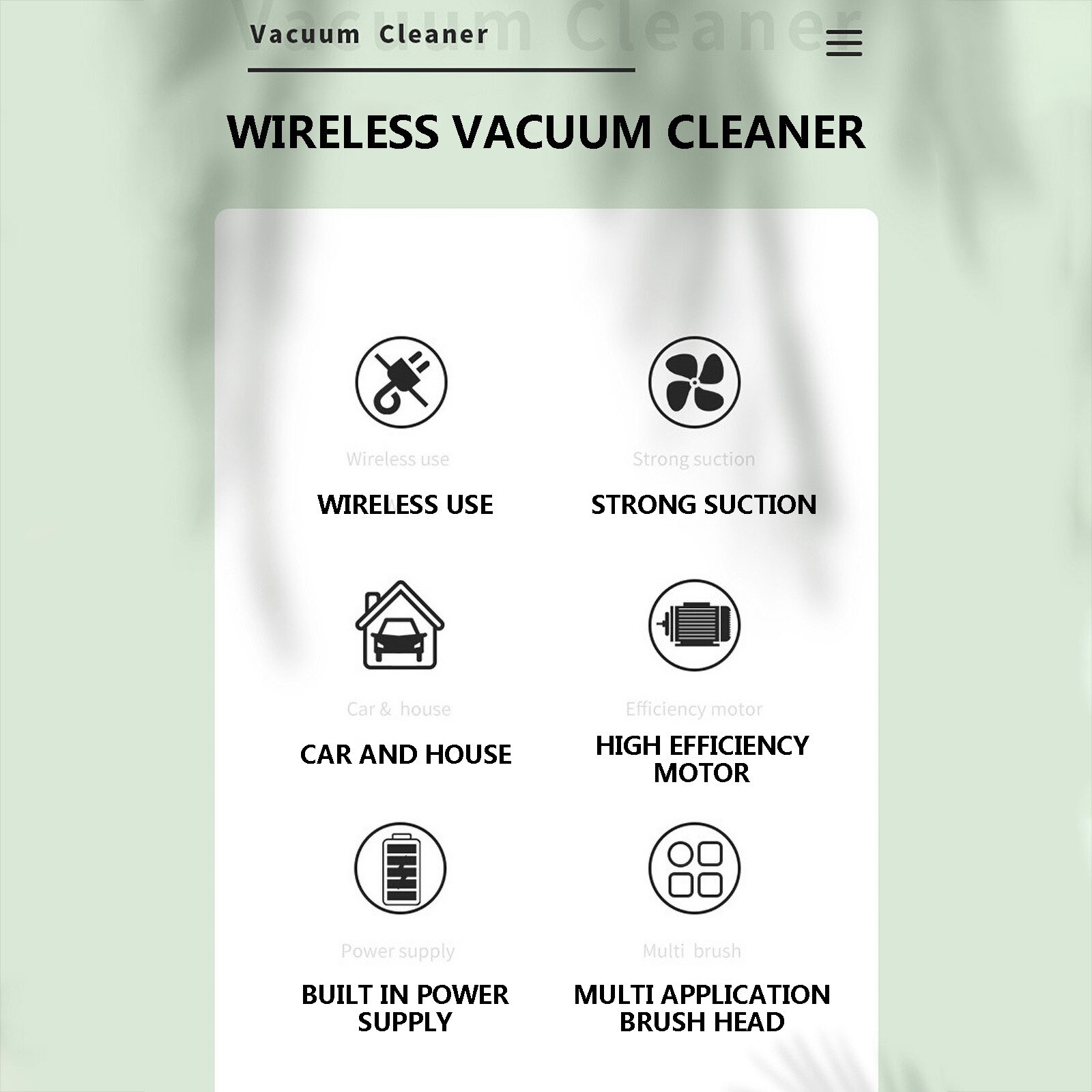 Portable Car Vacuum Cleaner Handheld Auto Vaccum Car Home Portable Handheld Powerful Wireless Vacuum Cleaner#g30