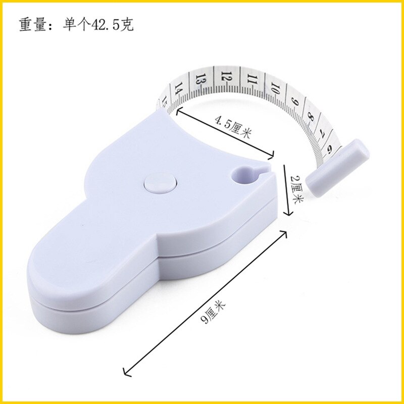 13.5mm Wide/1.5m Inch-centimeter Waist Measure, Torch Handle Y-shaped Tape Measure, BMI Health Leather Tape Measure