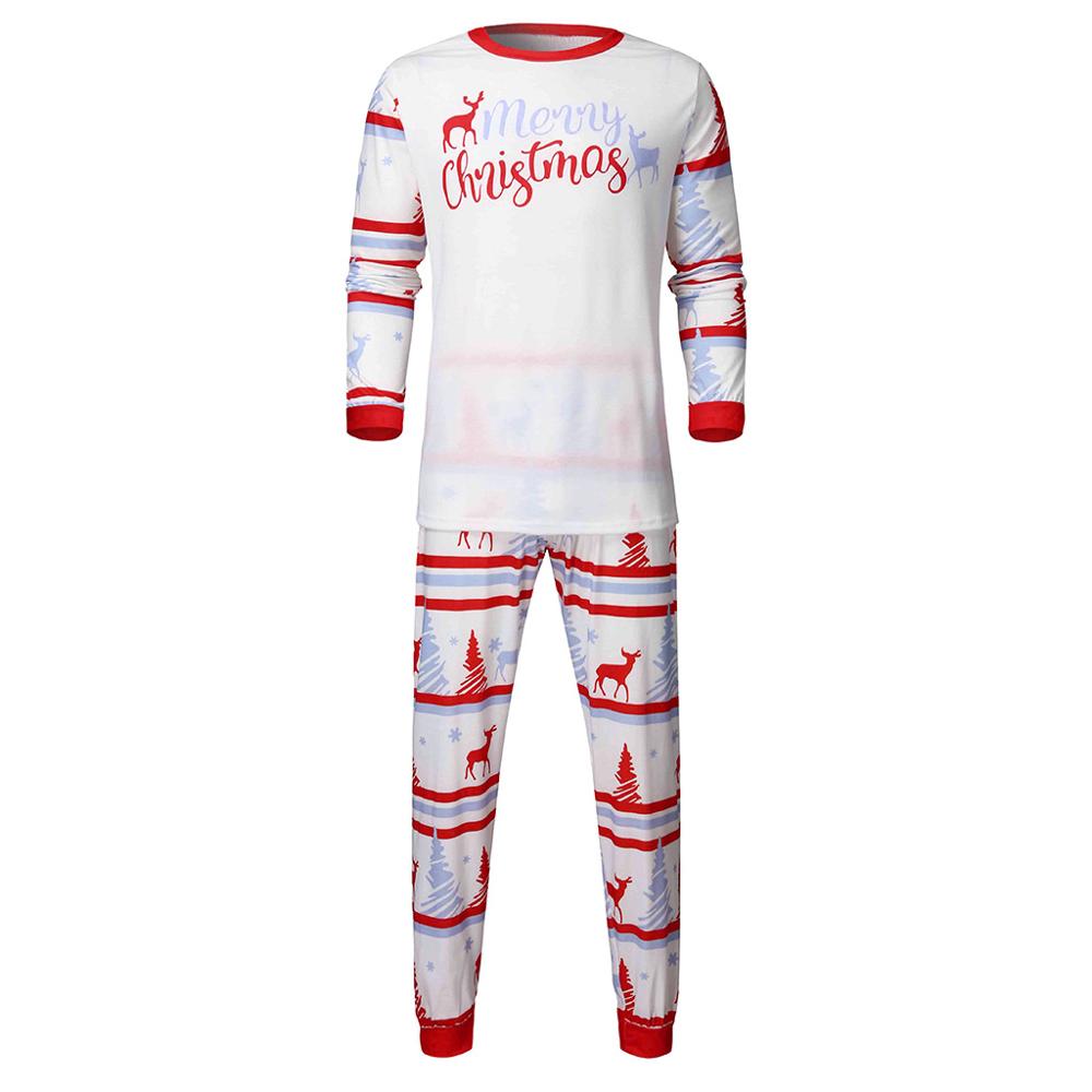 Familie jul familie matchende pyjamas sæt tøj jule fest tøj voksne børn pyjamas sæt bomuld baby romper nattøj