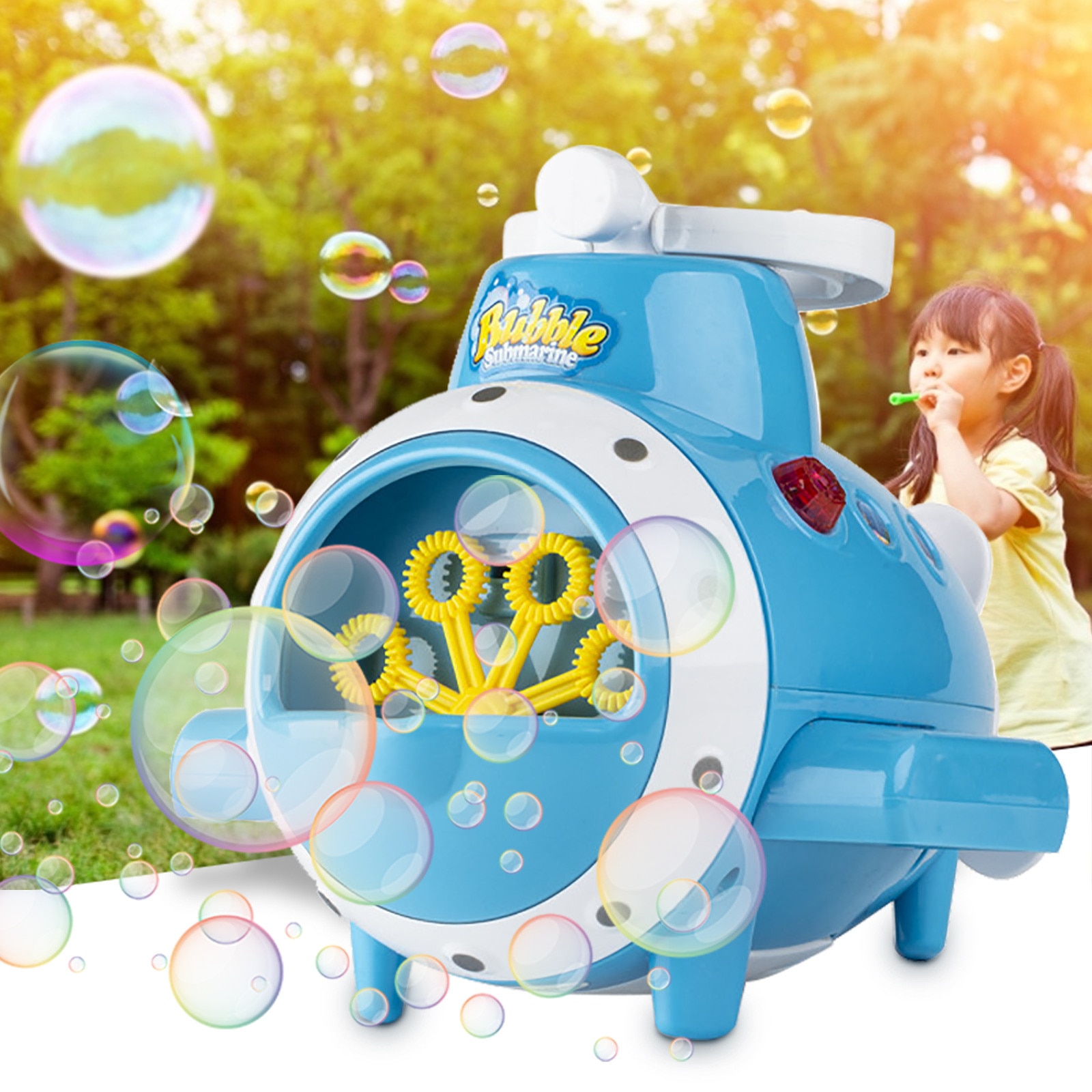 Summer Bubble Machine Automatic Bubble Blower Portable Bubbles Maker for Kids Funny Soap Bubbles For Children Baby Outdoor Toys